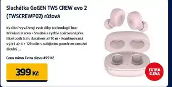 Datart Sluchátka GOGEN TWS CREW evo 2 (TWSCREWP02) růžová nabídka