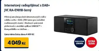 Datart Internetový radiopřijímač s DAB+ JVC RA-E981B černý nabídka