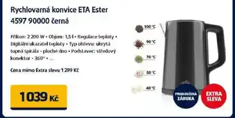 Datart Rychlovarná konvice ETA Ester 4597 90000 cerna nabídka