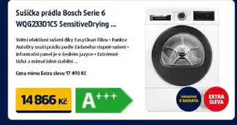 Datart Sušička prádla Bosch Serie 6 WQG233D1CS SensitiveDrying nabídka