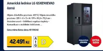 Datart Americká lednice LG GSXE90EVAD černá nabídka