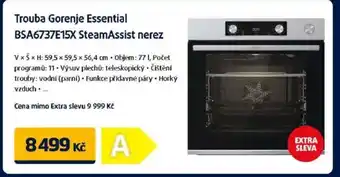 Datart Trouba Gorenje Essential BSA6737E15X SteamAssist nerez nabídka