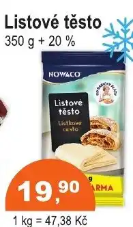 COOP DISKONT Listové těsto nabídka