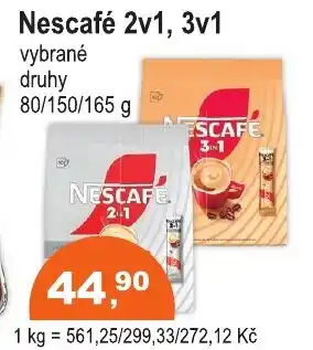 COOP DISKONT Nescafé 2v1, 3v1 nabídka