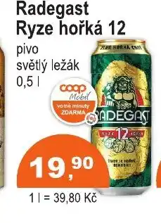 COOP DISKONT Radegast Ryze hořká 12 nabídka