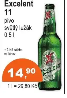 COOP DISKONT Excelent 11 pivo světlý ležák nabídka