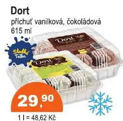 COOP DISKONT Dort příchuť vanilková, čokoládová nabídka