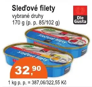 COOP DISKONT Sleďové filety nabídka