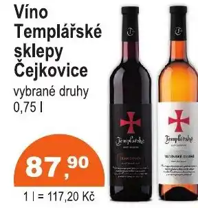 COOP DISKONT Víno Templářské sklepy Čejkovice nabídka