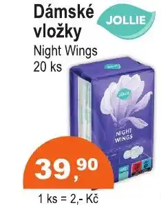 COOP DISKONT Dámské vložky Night Wings nabídka