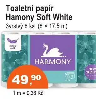 COOP DISKONT Toaletní papír Hamony Soft White nabídka