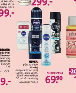 Rossmann Nivea antiperspirant nabídka