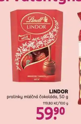 Rossmann Lindor pralinky mléčná čokoláda nabídka