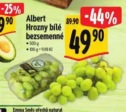 Albert Hrozny bílé bezsemenné nabídka
