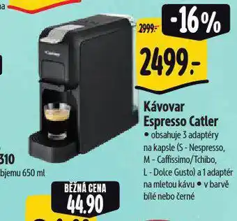 Albert Kávovar espresso nabídka