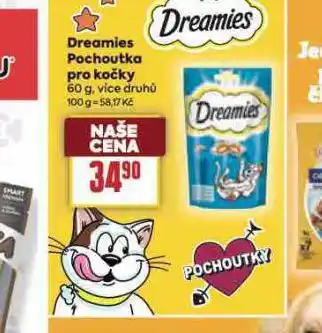 Billa Dreamies pochoutky pro kočky nabídka