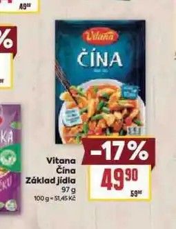 Billa Vitana čína základ jídla nabídka