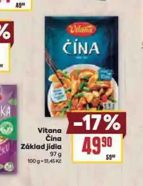 Billa Vitana čína základ jídla nabídka