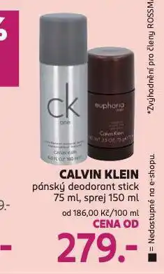 Rossmann Calvin klein deodorant nabídka