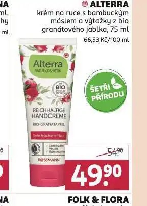 Rossmann Alterra krém na ruce nabídka