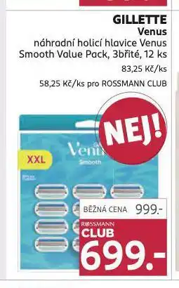 Rossmann Gillette venus náhradní hlavice nabídka