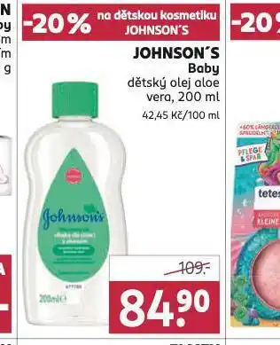 Rossmann Johnson´s baby dětský olej nabídka