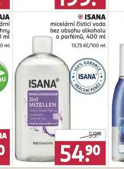 Rossmann Isana micelární voda nabídka