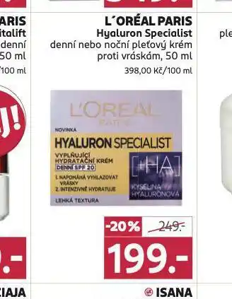 Rossmann Loreal paris hyaluron specialist krém nabídka