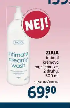 Rossmann Ziaja intimní krémová mycí emulze nabídka