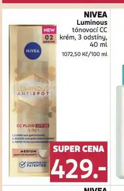 Rossmann Nivea luminous tónovací cc krém nabídka