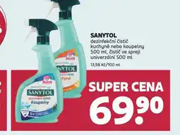 Rossmann Sanytol dezinfekční čistič na koupelny a kuchyně nabídka