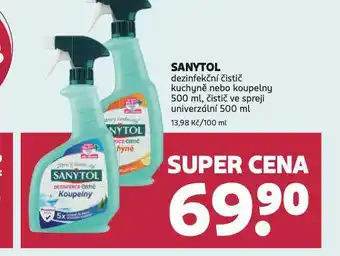 Rossmann Sanytol dezinfekční čistič na koupelny a kuchyně nabídka