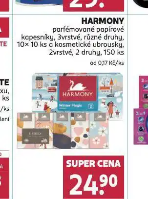 Rossmann Harmony parfémované papírové kapesníky nabídka