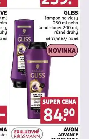 Rossmann Gliss šampon, kondicioner nabídka