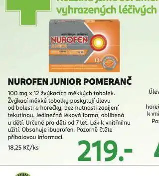 Rossmann Nurofren junior pomeranč nabídka