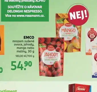 Rossmann Emco mrazem sušené ovoce nabídka