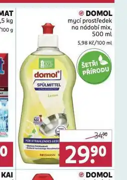 Rossmann Domol mycí prostředek na nádobí nabídka