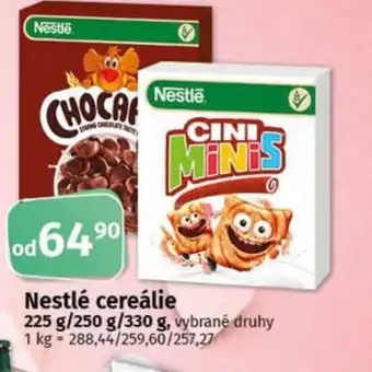 COOP TIP Nestlé cereálie nabídka