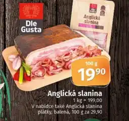 COOP TIP Anglická slanina nabídka