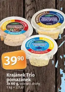 COOP TIP Krajánek Trio pomazánek nabídka