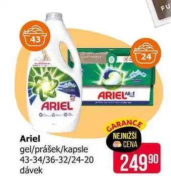 Teta Ariel gel na praní 43 dávek, vybrané druhy nabídka