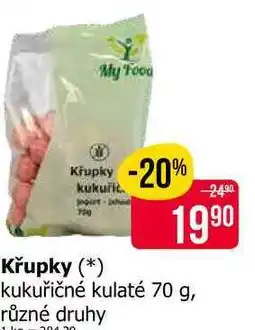 Teta Křupky kukuřičné kulaté 70 g, různé druhy nabídka