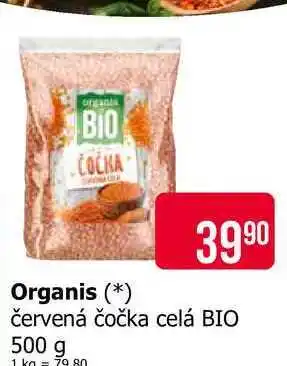 Teta Organis červená čočka celá BIO 500 g nabídka