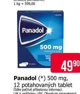 Teta Panadol 500 mg, 12 potahovaných tablet nabídka