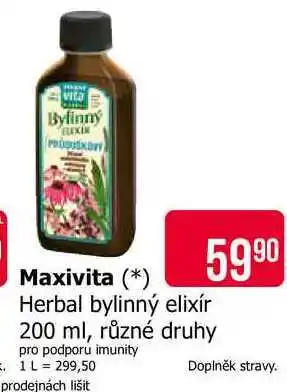 Teta Maxivita Herbal bylinný elixír 200 ml, různé druhy nabídka