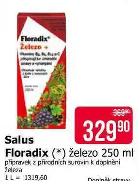 Teta Floradix železo 250 ml přípravek z přírodních surovin k doplnění železa nabídka