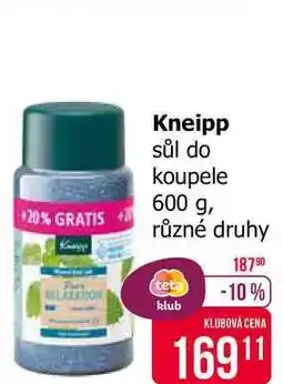 Teta Kneipp Sůl do koupele, vybrané druhy 6600g nabídka