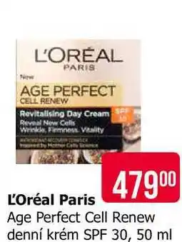 Teta L'Oréal Paris Age Perfect Cell Renew denní krém SPF 30, 50 ml nabídka