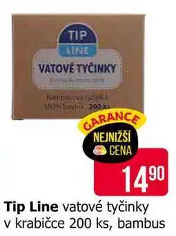 Teta Tip Line vatové tyčinky v krabičce 200 ks, bambus nabídka