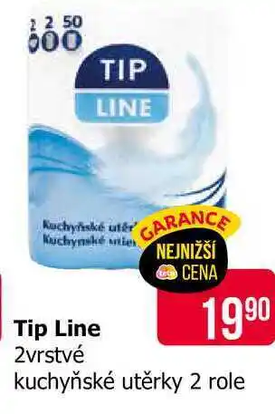 Teta Tip Line 2vrstvé kuchyňské utěrky 2 role nabídka